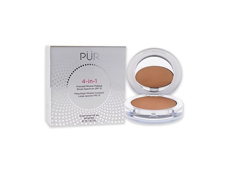 PUR 4-in-1 Pressed Mineral Makeup SPF 15 Powder Foundation with Concealer & Finishing Powder, Beige, 0.28 Ounce