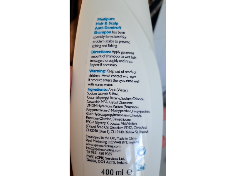Medipure+ Hair & Scalp Anti-Dandruff Shampoo, 400 mL