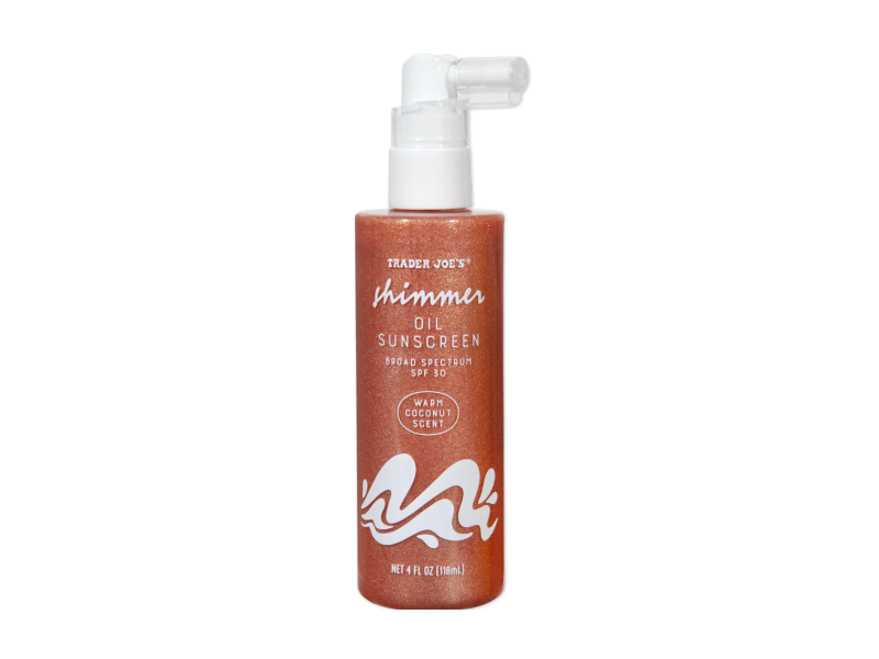 Trader Joe's Shimmer Oil Sunscreen, SPF 30, Warm Coconut Scent, 4 fl oz/118 mL