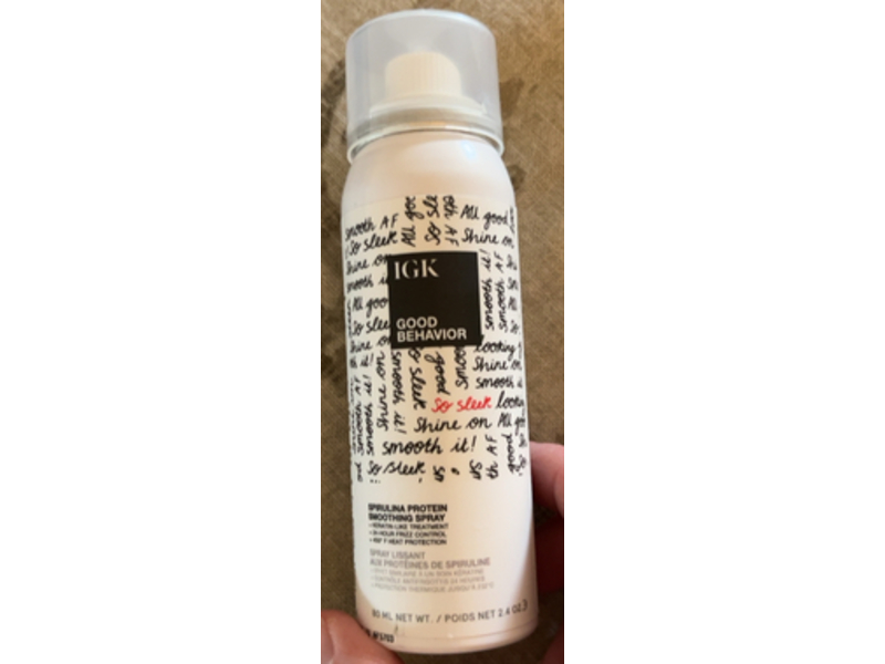 Igk Good Behavior Spirulina Protein Smoothing Spray, 2.4 oz/80 mL