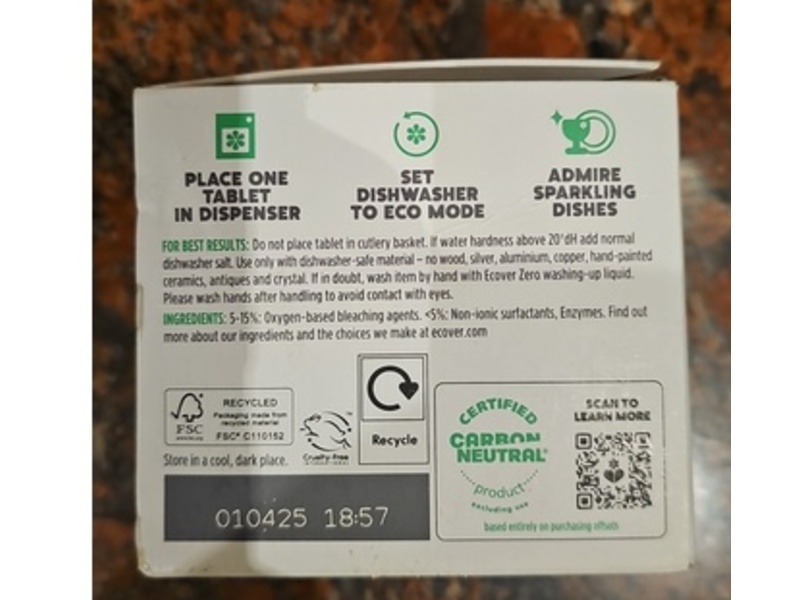 Ecover All In One Dishwasher Tablets, 24 Count