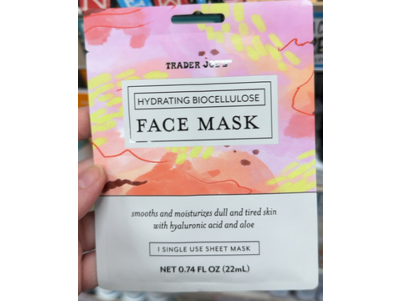 Trader Joe's Face Mask, Hyaluronic Acid & Aloe, 0.74 fl oz/22 mL