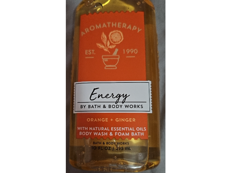 Bath & Body Works Energy Body Wash & Foam Bath, Orange + Ginger, 10 fl oz/295 mL