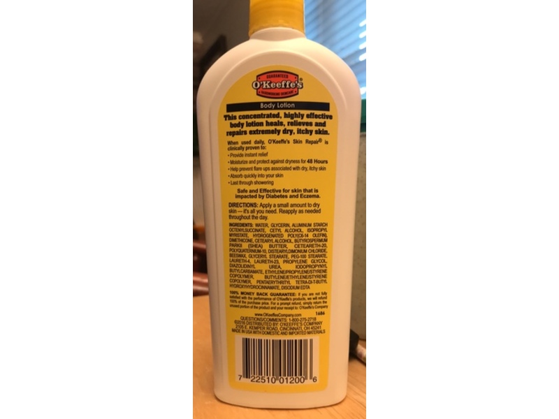 O'Keeffe's Itchy Skin Repair Body Lotion, 12 oz/340 g