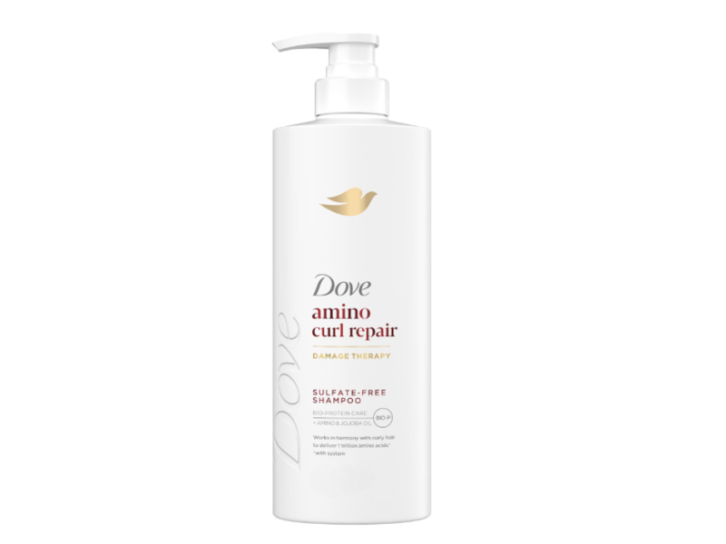 Dove Amino Curl Repair Damage Therapy Sulfate-Free Shampoo, 33.8 fl oz/1L