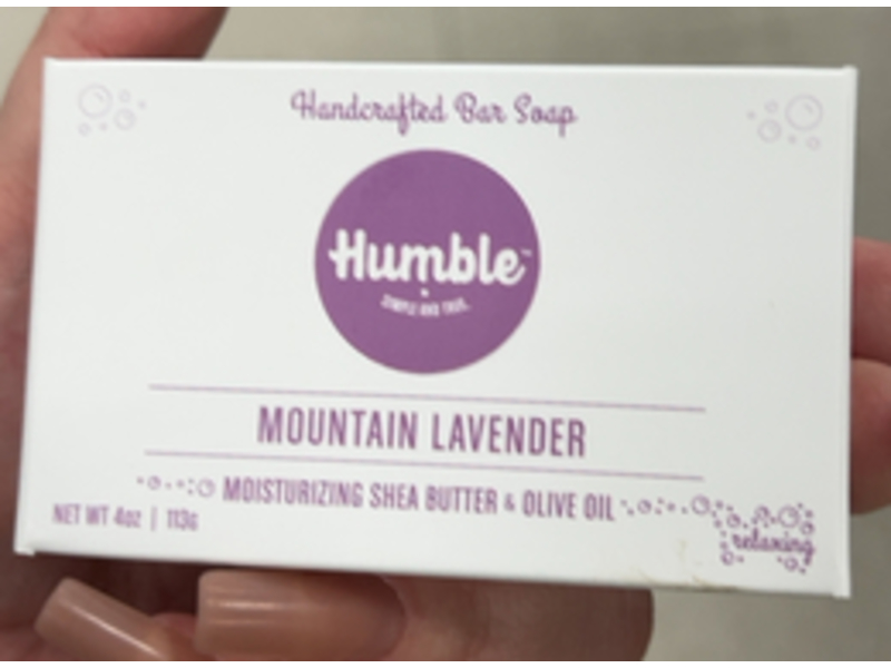 Humble Moisturizing Handcrafted Bar Soap, Mountain Lavender, 4 oz/113 g