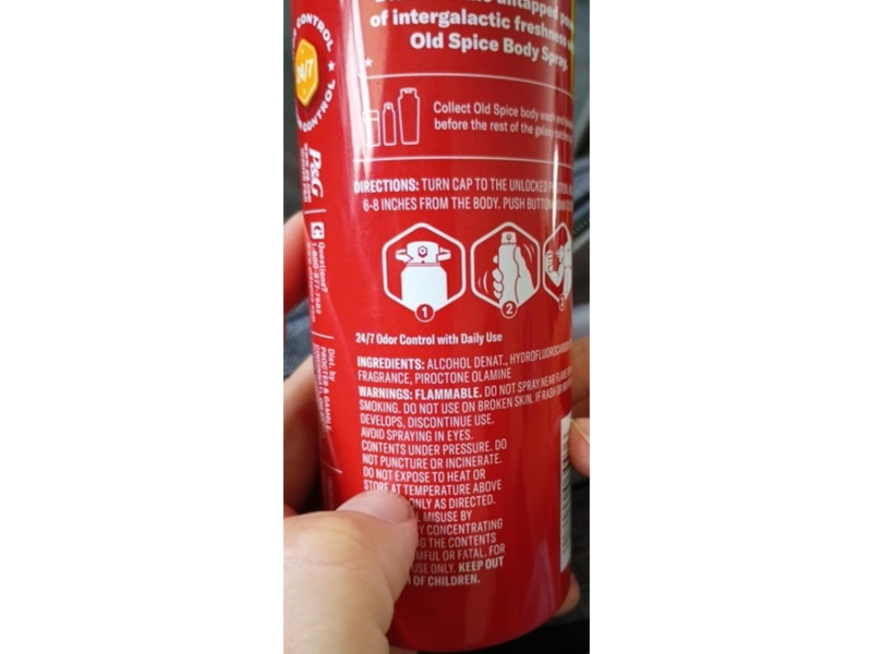 Old Spice x The Super Mario Galaxy Movie Aluminum Free Underarm & Body Spray, Cosmic Quest, 5.1 oz/144 g