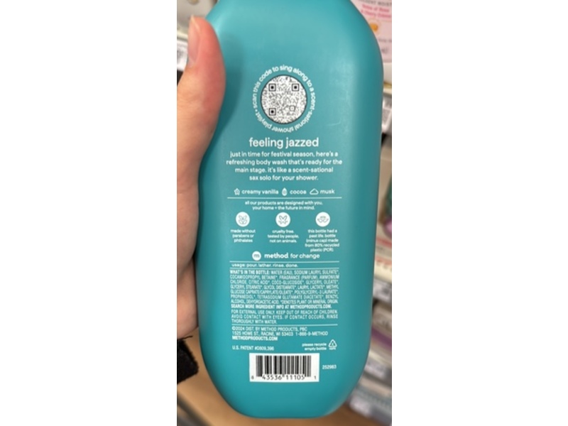 Method Limited Edition Body Wash, Feeling Jazzed, 18 fl oz/532 mL