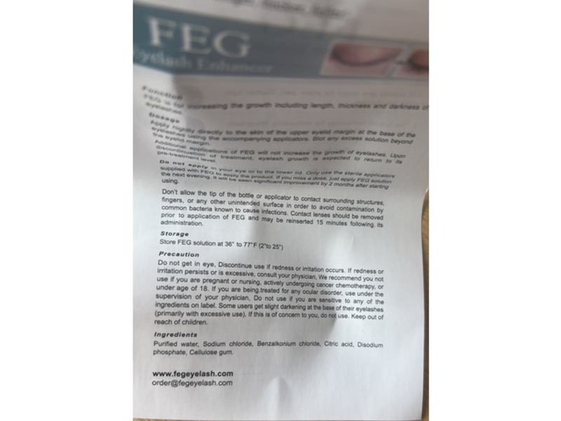 FEG Eyelash Enhancer Mascara, 3 mL