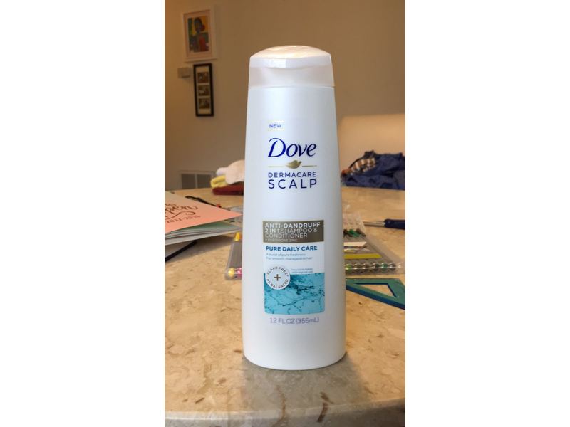 Dove 2 in 1 Pure Daily Care Shampoo and Conditioner, 12 Ounce
