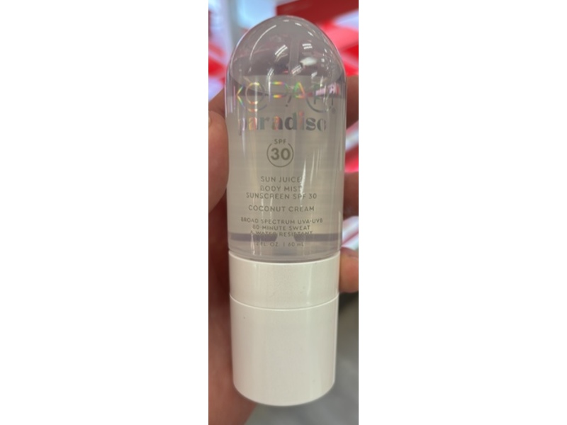 Kopari Paradiso Sun Juice Body Mist, Coconut Cream SPF 30, 2 fl oz/60 mL