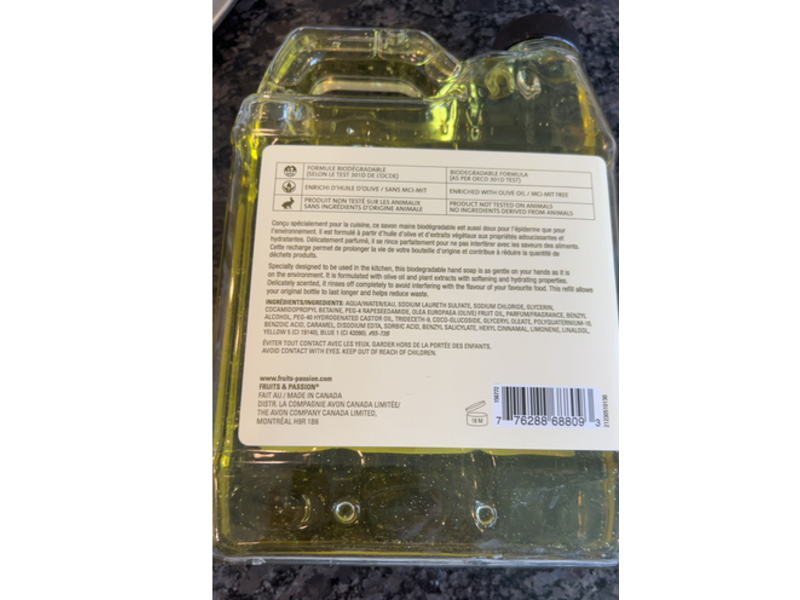 Cucina Fruits & Passion Hand Soap, Olive Oil, 33.8 fl oz/1 L