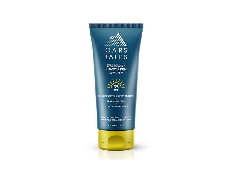 Oars + Alps Everyday Sunscreen Lotion, SPF 35, Vitamin E & Squalane, 6 fl oz/177 mL