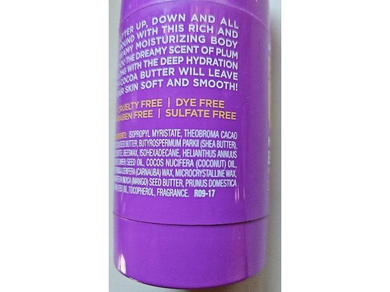 Formula 10.0.6 Butter up Moisturizing Body Stick, Plum + Coco Butter, 2.5 oz/70 g
