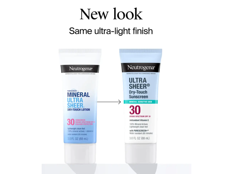 Neutrogena Purescreen Mineral Ultra Sheer Dry Touch Lotion, SPF 30, 3.0 fl oz/88 mL