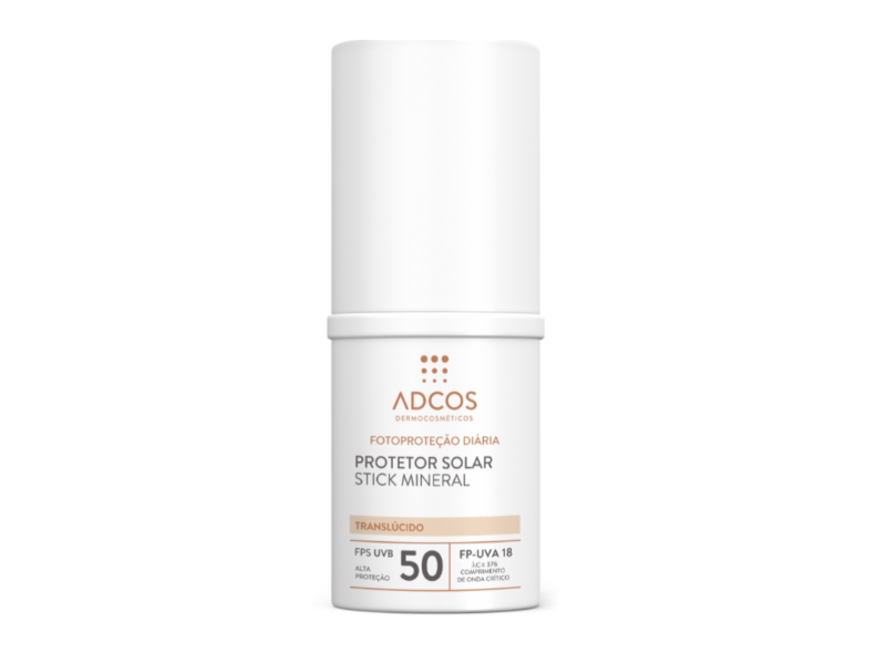 Adcos Protetor Mineral Solar Stick, SPF 50, 17 g
