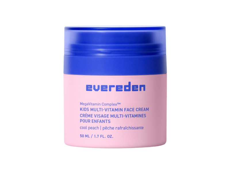 Evereden Kids Multi-Vitamin Face Cream, Cool Peach, 1.7 fl oz/50 mL
