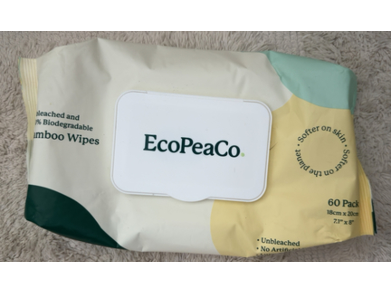 EcoPeaCo. Bamboo Wipes, 60 Counts