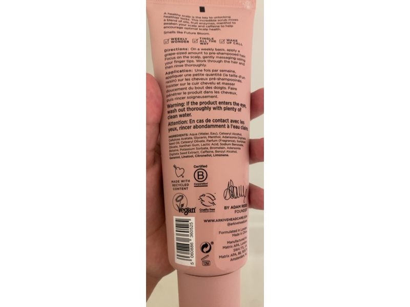 Arkive Headcare The Crown Scalp Scrub, 6 fl oz/180 mL