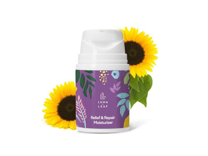 Luma & Leaf Soothing Collection Relief & Repair Moisturizer, Oat + Niacinamide, 1.7 fl oz/50 mL