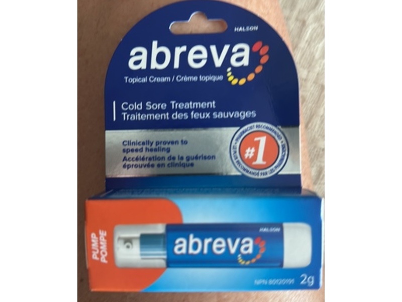 Abreva Cold Sore Treatment Topical Cream, 2 g