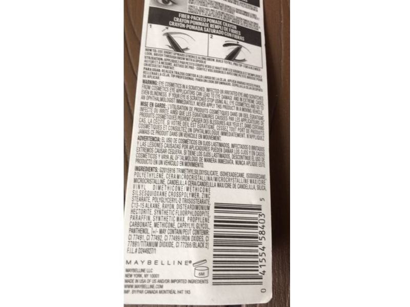 Maybelline New York Brow Extensions Eyebrow Fiber Pomade Crayon, Soft Brown, 0.014/4.00 g