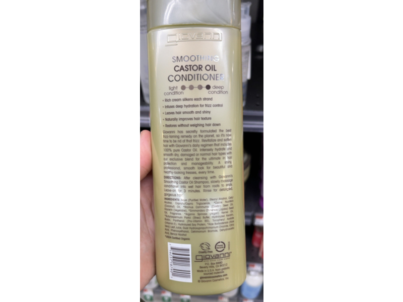 Giovanni Smoothing Conditioner, Castor Oil, 13.5 fl oz/399 mL