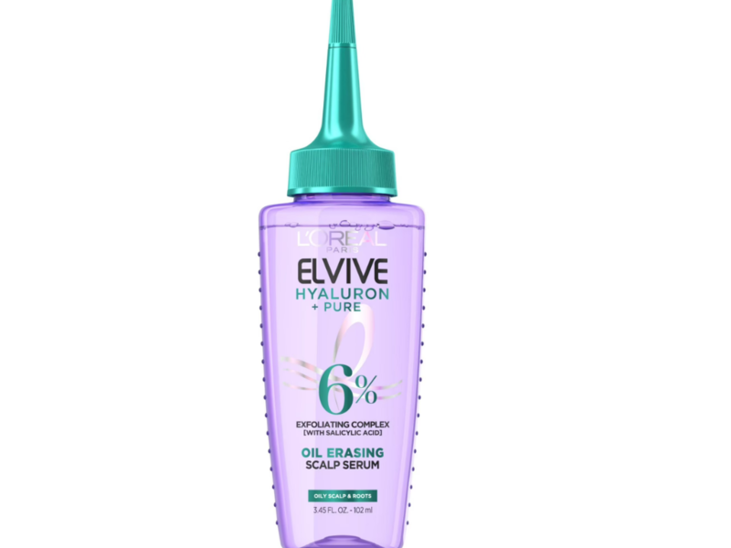 L'Oreal Paris Elvive Hyaluron + Pure Oil Erasing Scalp Serum, Salicylic Acid, 3.45 fl oz/102 mL
