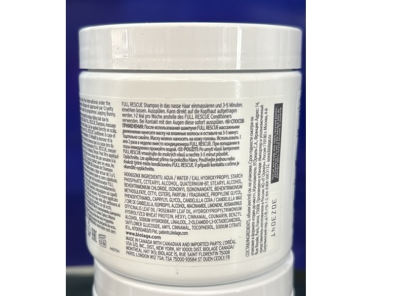 Biolage Full Rescue Restorative Mask, Rosemary Oil + Niacinamide, 16.9 fl oz/500 mL