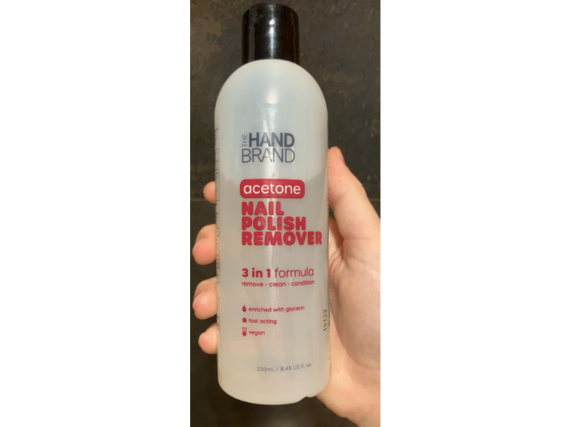 The Hand Brand Acetone Nail Polish Remover, 8.45 fl oz/250 mL