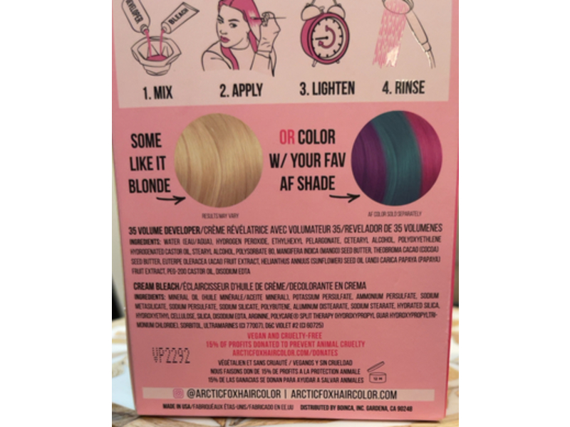 Arctic Fox Bleach Please Complete Hair Lightening Kit, 6 fl oz/176 mL