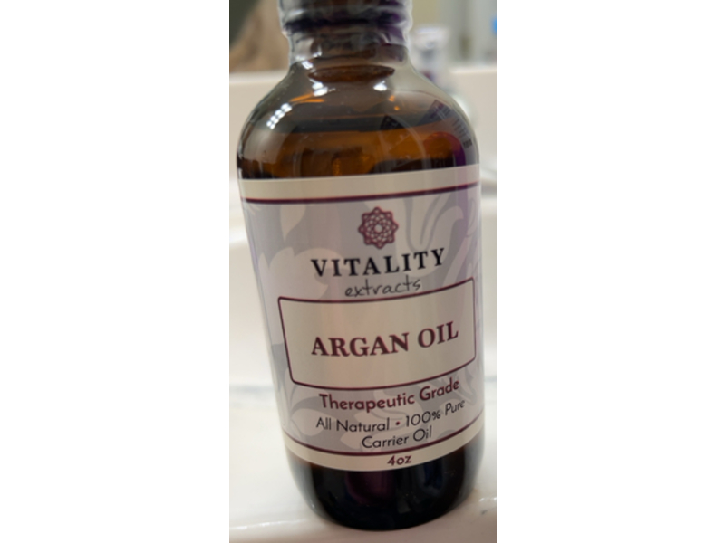 Vitality Extracts 100 % Pure Carrier Oil, Argan Oil, 4 oz