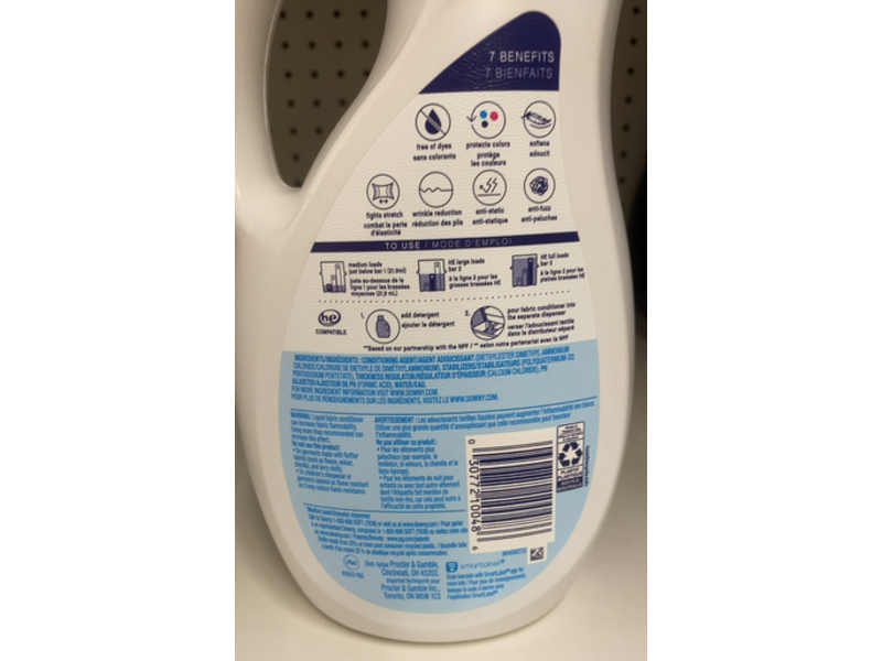 Downy Ultra Fabric Conditioner, Free & Gentle, 60 Loads, 44 fl oz/1.31 L