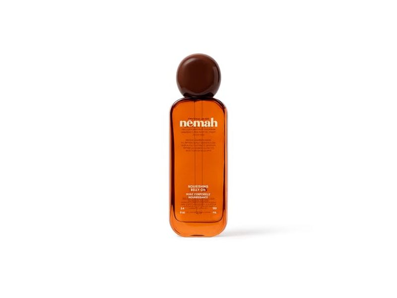 Nemah Nourishing Belly Oil, Hemisqualane, Jojoba Seed Oil & Coconut Oil, 3.4 fl oz/100 mL