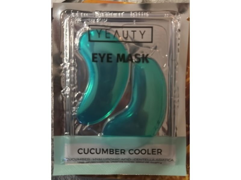 Yeauty Eye mask, Cucumber Cooler, 0.3 oz/10 g, 1 Pair
