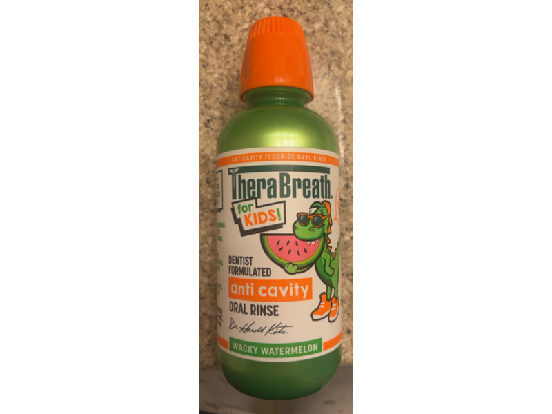 TheraBreath Kids Anti Cavity Oral Rinse, Wacky Watermelon, 16 fl oz/473 mL