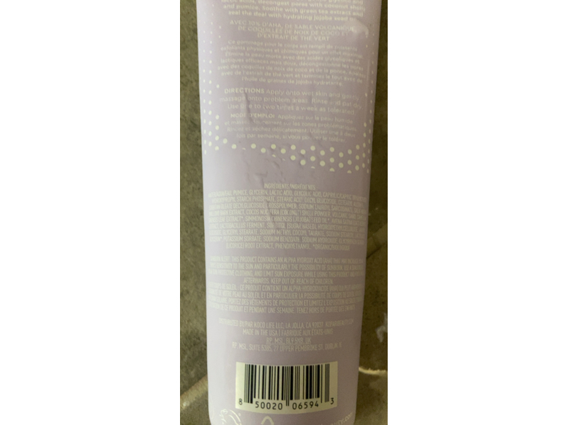 Kopari KP Body Bumps Be Gone Body Scrub, 10% AHA, 8.45 fl oz/250 mL