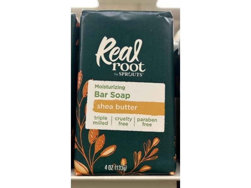 Real Root By Sprouts Moisturizing Bar Soap, Shea Butter, 4 oz/133 g