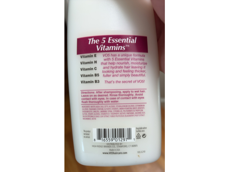 Alberto VO5 Tea Therapy Revitalizing Conditioner, Blackberry & Sage Tea, 12.5 fl oz/370 mL