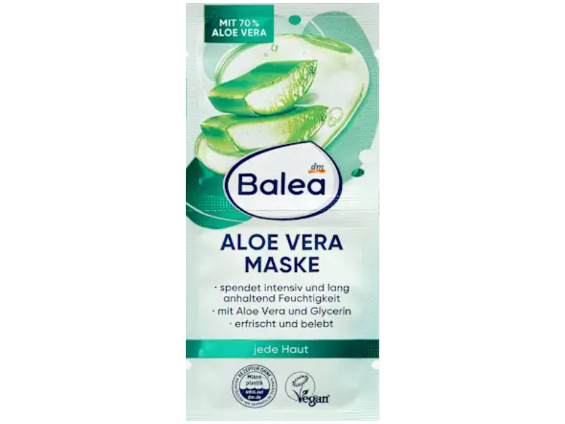 dm Balea Face Mask, Aloe Vera, 8 mL, 2 Count