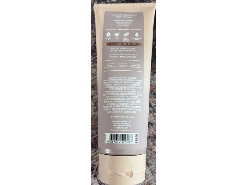Bath & Body Works Ultimate Hydration Body Cream, Warm Musk, 8 oz/226 g
