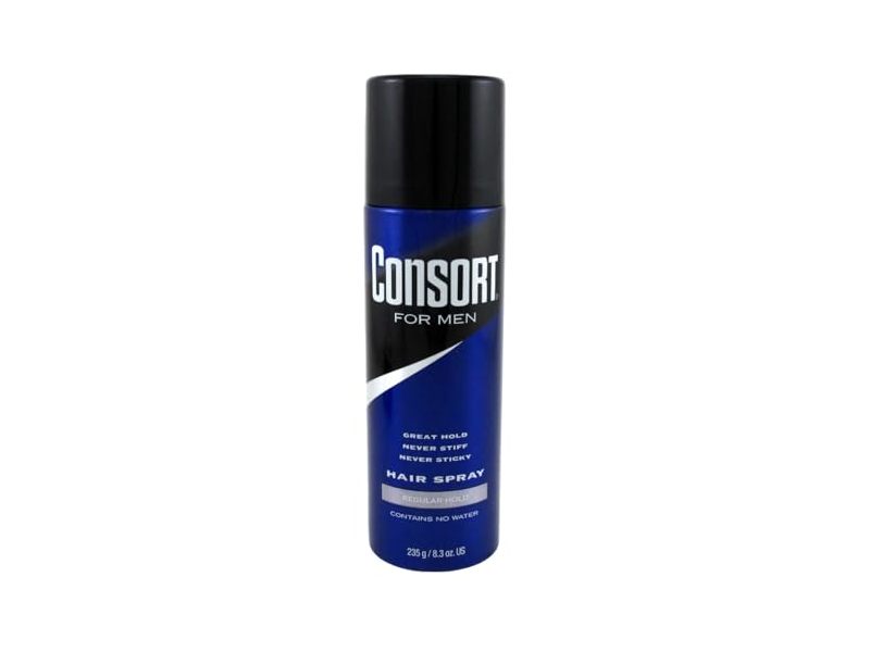 Consort For Men Hair Spray, Regular Hold, 8.3 oz/235 g, Pack Of 6