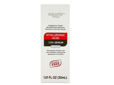 Equate Mosturize Serum, Hyaluronic Acid 1.5%, 1.101 fl oz/30 mL