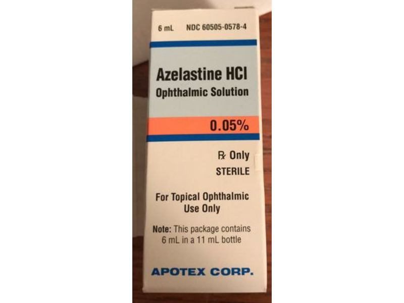 Azelastine HCL Ophthalmic Solution, 0.05%, 6 mL, Apotex Corp. (RX)