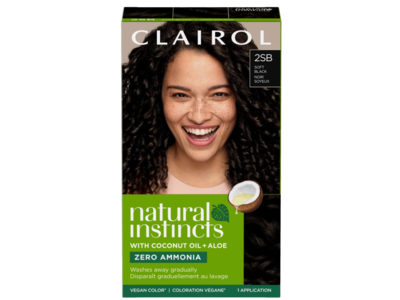 Clairol Natural Instincts Demi-Permanent Hair Color, 2SB Soft Black, 1 Application