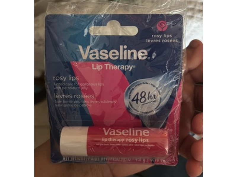 Vaseline Lip Therapy, Rosy Lips, 0.16 oz/4.8 g, Pack Of 4