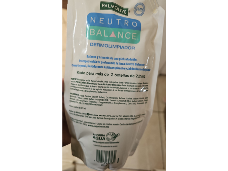 Palmolive Neutro Balance Dermo Cleanser Liquid Hand Soap Refill Pouch, 450 mL