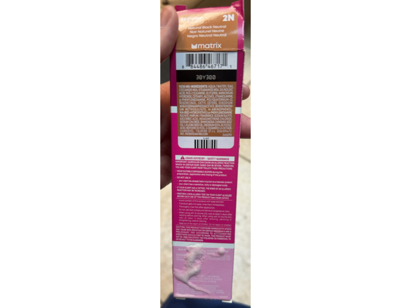 Matrix SoColor Pre-Bonded Permanent Blended 2N Natural Black Neutral, 3 oz/85 g, 2 Application