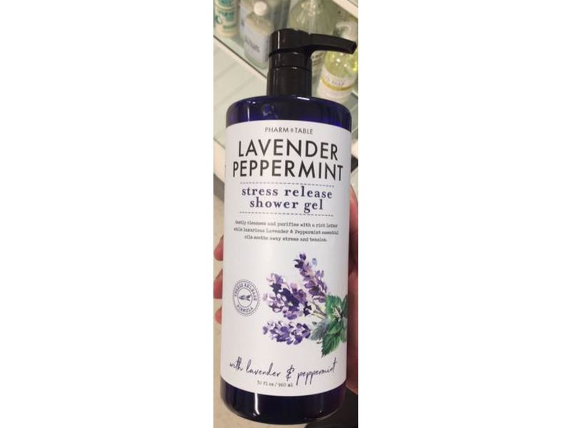 Pharm To Table Stress Release Shower Gel, Lavender & Peppermint, 32 fl oz/960 mL