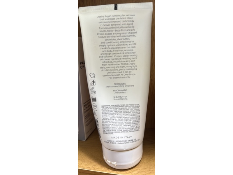 Active Argan Neck + Body Firm & Lift Cream, 6.7 fl oz/200 mL